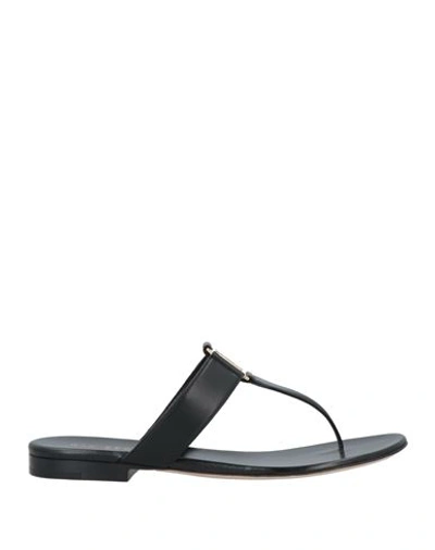 Shop Mia Becar Woman Thong Sandal Black Size 8 Leather