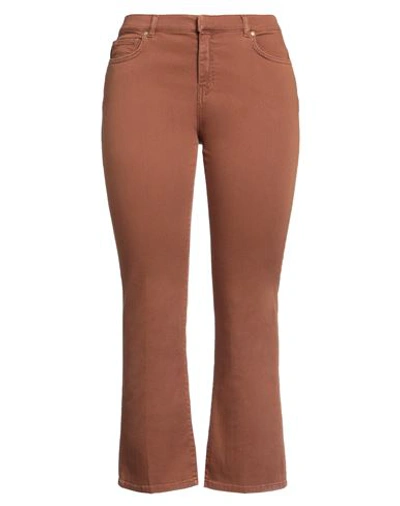 Pinko Woman Jeans Brown Size 32 Cotton, Elastane In Brown