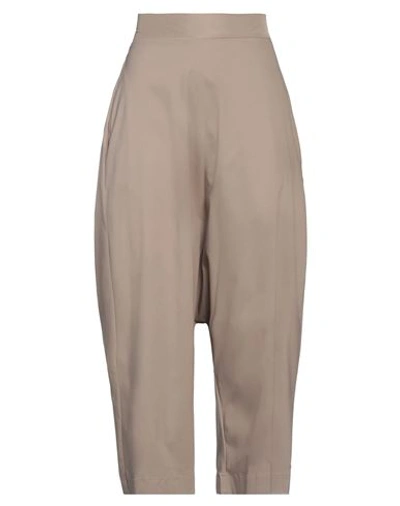 Alessio Bardelle Woman Pants Taupe Size M Viscose, Nylon, Elastane In Grey