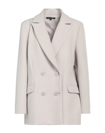 Mirella Matteini Woman Blazer Light Grey Size 10 Polyester, Elastane In Grey