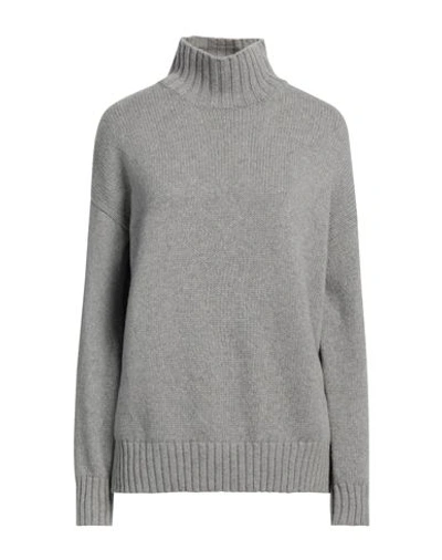 Shop Aragona Woman Turtleneck Light Grey Size 2 Cashmere