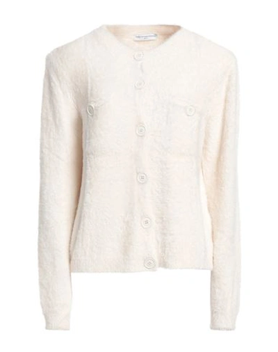 Shop Maria Vittoria Paolillo Mvp Woman Cardigan Ivory Size 8 Polyamide In White