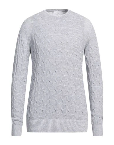 Shop Umberto Vallati Man Sweater Light Grey Size 40 Cotton