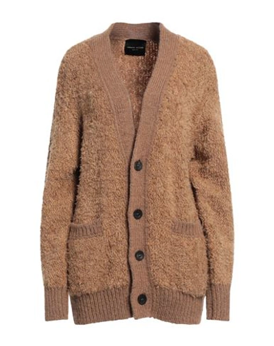 Shop Roberto Collina Woman Cardigan Camel Size L Alpaca Wool, Nylon, Acrylic, Wool In Beige
