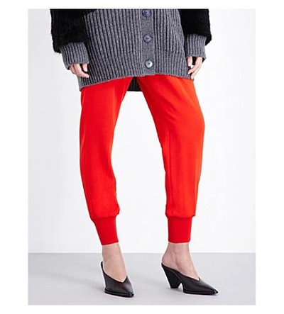 Stella Mccartney Julia Loose-fit Crepe Trousers In Red