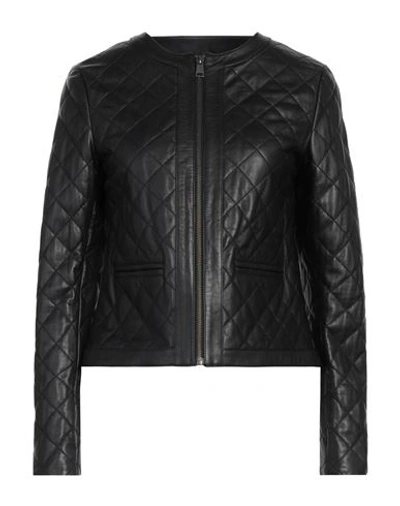 Shop Caractere Caractère Woman Jacket Black Size 6 Sheepskin