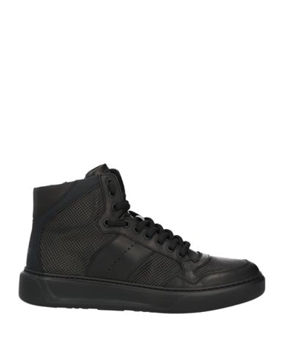 Shop Giovanni Conti Man Sneakers Black Size 9 Soft Leather
