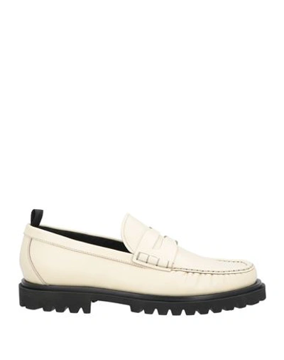 Shop Officine Creative Italia Man Loafers Cream Size 8 Soft Leather In White