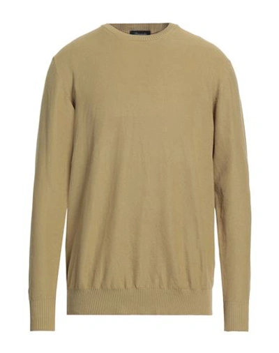 Shop Drumohr Man Sweater Sage Green Size 40 Cotton