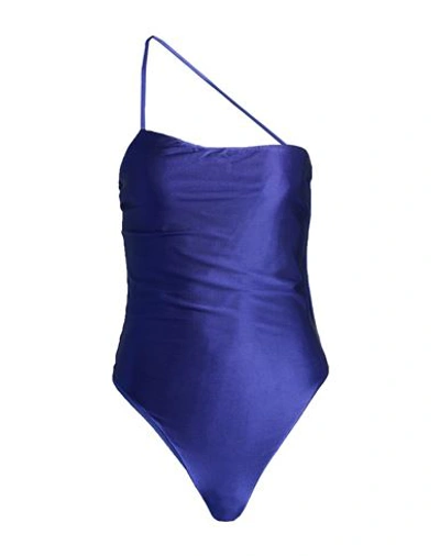 Shop Gauge81 Woman Bodysuit Blue Size Xs Viscose, Elastane