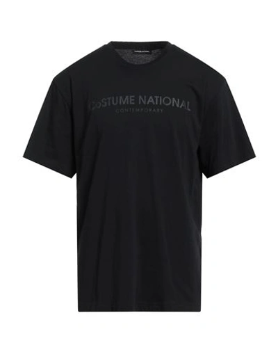 Shop Costume National Man T-shirt Black Size Xl Cotton