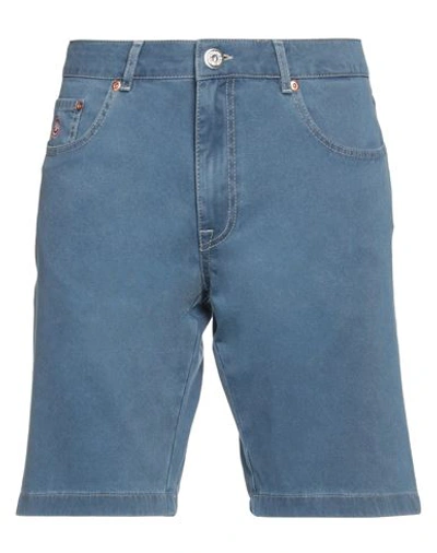Shop Murphy & Nye Man Shorts & Bermuda Shorts Slate Blue Size 33 Cotton, Elastane