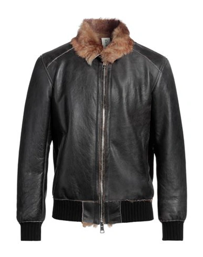 Shop Delan Man Jacket Steel Grey Size 46 Ovine Leather