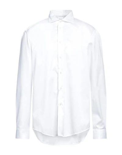 Shop Brian Dales Man Shirt White Size 17 ½ Cotton, Elastane