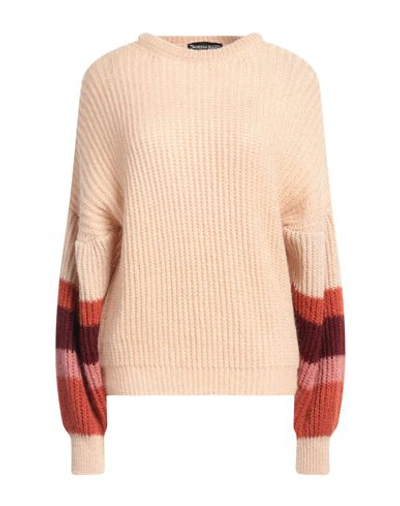 Vanessa Scott Woman Sweater Beige Size Onesize Acrylic, Polyamide, Wool, Mohair Wool In Beige