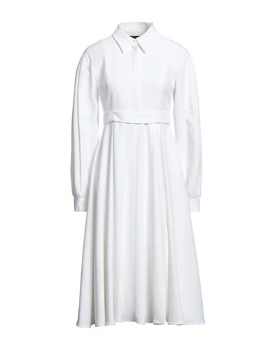 Shop Giovanni Bedin Woman Midi Dress White Size 6 Viscose, Acetate