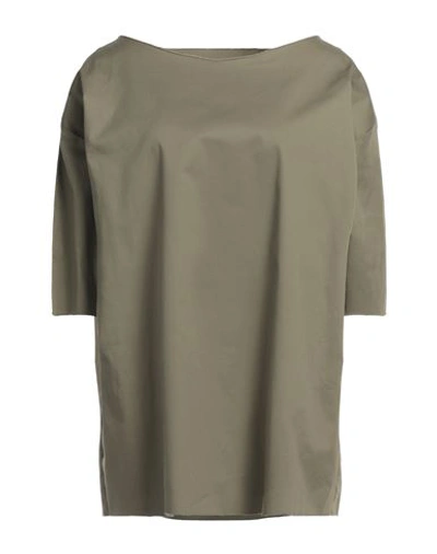 Shop Alessio Bardelle Woman Top Military Green Size Xl Polyester, Viscose, Elastane