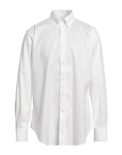 Shop Thomas Reed Man Shirt White Size 17 ½ Cotton, Elastane