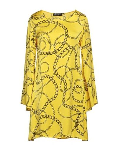 Shop Amelie Rêveur Woman Mini Dress Yellow Size S Viscose