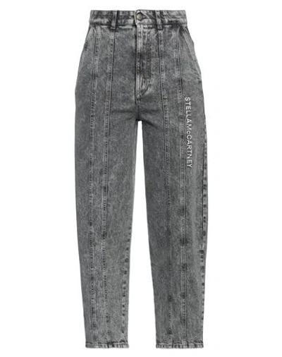 Shop Stella Mccartney Woman Denim Pants Lead Size 26 Cotton, Elastane In Grey