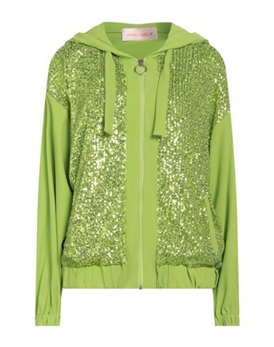 Shop Animagemella Woman Sweatshirt Acid Green Size 8 Polyester, Elastane
