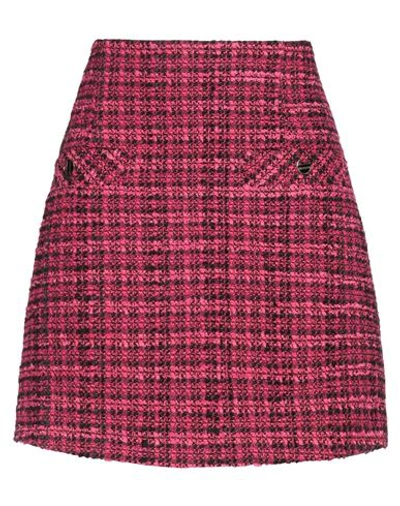 Shop Sandro Woman Mini Skirt Magenta Size 4 Cotton, Acrylic, Polyester, Wool, Polyamide