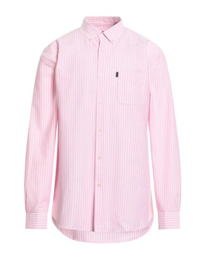 Shop Barbour Man Shirt Pink Size L Cotton