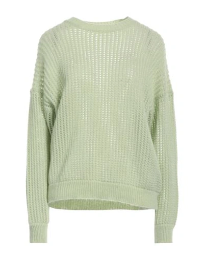 Peserico Woman Sweater Sage Green Size 8 Baby Alpaca Wool, Polyamide, Virgin Wool, Polyester In Green