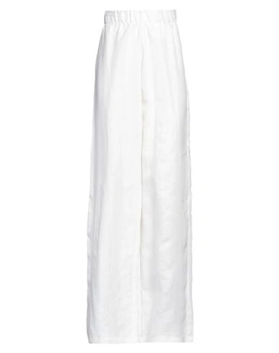 Shop Alessio Bardelle Woman Pants White Size Xs Viscose, Linen