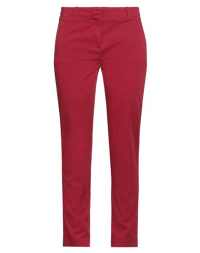 Shop Aspesi Woman Pants Red Size 2 Cotton, Elastane