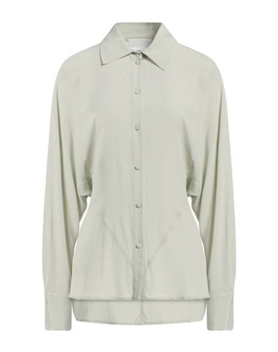 Shop Erika Cavallini Woman Shirt Light Green Size 6 Acetate, Silk