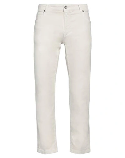 Shop Eleventy Man Pants Light Grey Size 38 Cotton, Elastane