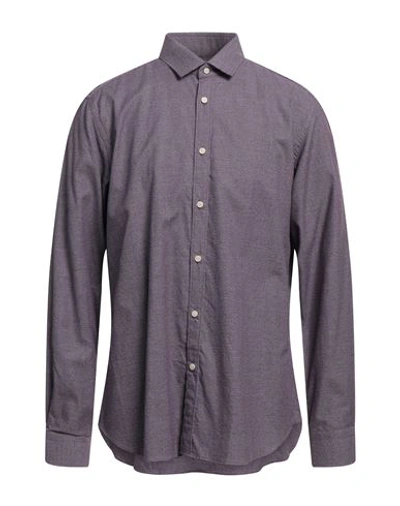 Shop Borsa Man Shirt Purple Size 17 Cotton