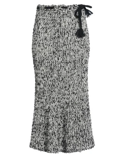 Shop Moncler 2  1952 Woman Midi Skirt Off White Size M Wool, Polyamide