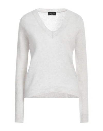 Shop Roberto Collina Woman Sweater Light Grey Size L Mohair Wool, Wool, Nylon, Elastane