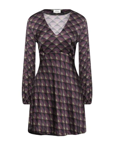 Shop Ottod'ame Woman Mini Dress Deep Purple Size 8 Viscose