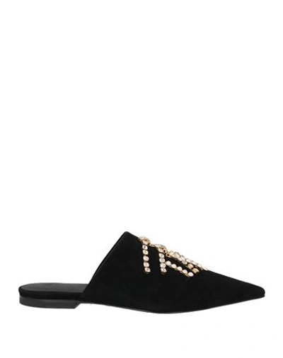 Erika Cavallini Woman Mules & Clogs Black Size 7 Leather In Black