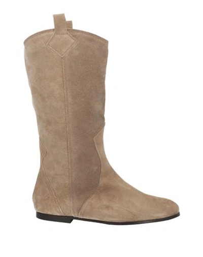 Shop Boemos Woman Boot Beige Size 8 Soft Leather