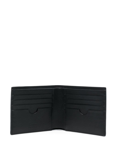 Shop Lanvin Two-tone Leather Cardholder In Brown