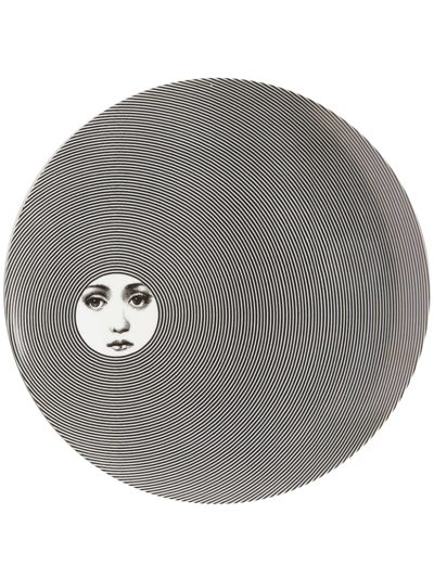 Shop Fornasetti Variazioni N.322 Wall Plate In Grey