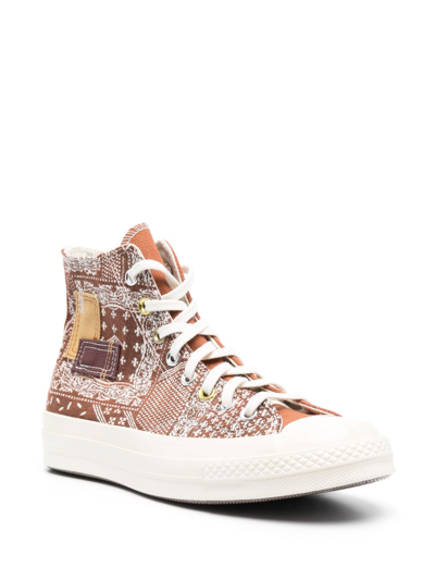 Shop Converse Chuck 70 Patchwork Sneakers In Brown