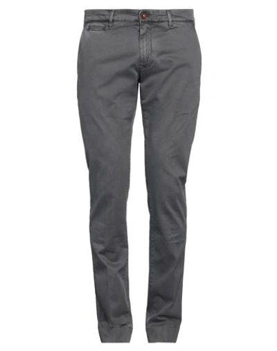 Hand Picked Man Pants Lead Size 33 Cotton, Modal, Elastane In Grey