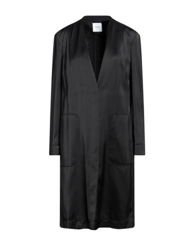 Shop Agnona Woman Overcoat & Trench Coat Black Size 6 Viscose