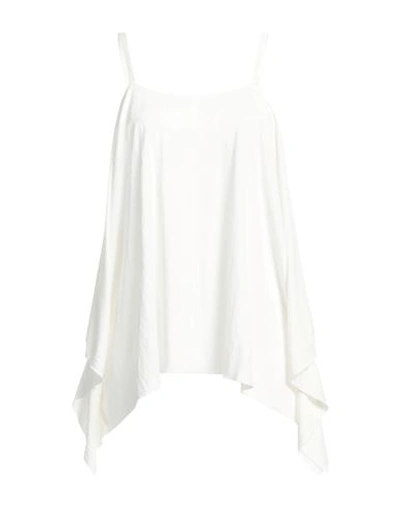 Alessio Bardelle Woman Top Off White Size M Viscose, Nylon In Off White