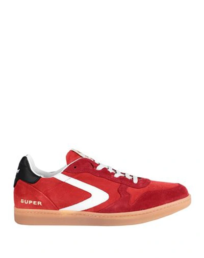 Shop Valsport Man Sneakers Red Size 8 Soft Leather