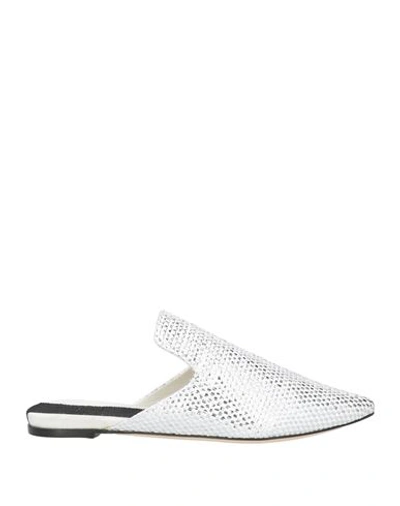 Sanayi313 Sanayi 313 Woman Mules & Clogs Silver Size 6 Textile Fibers In Silver