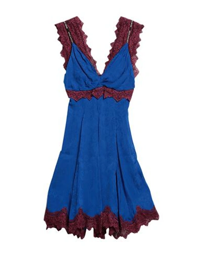 Shop Versace Jeans Couture Woman Mini Dress Blue Size 4 Viscose