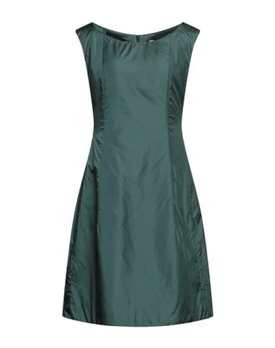 Shop Aspesi Woman Mini Dress Dark Green Size 6 Polyamide