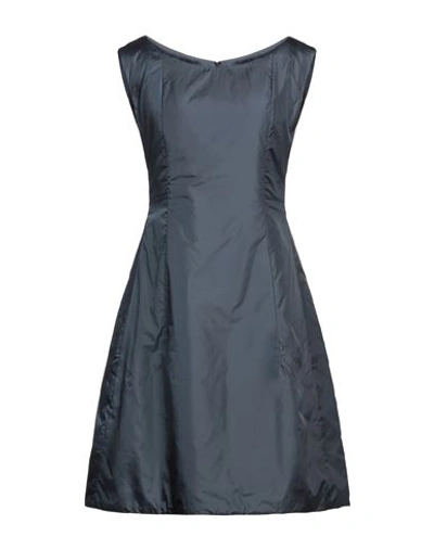 Shop Aspesi Woman Mini Dress Navy Blue Size 6 Polyamide