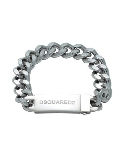 Shop Dsquared2 Man Bracelet Silver Size L Brass